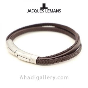 دستبند چرم ژاک لمن مدل S-B125A