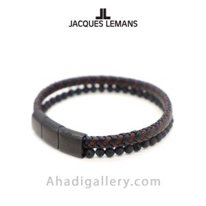 دستبند چرم ژاک لمن مدل S-B105A