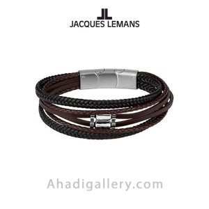دستبند چرم ژاک لمن مدل S-B117A