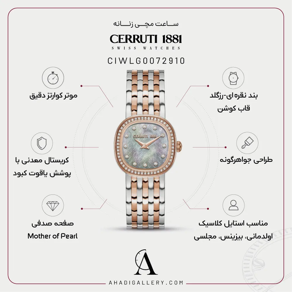 مشخصات ساعت مچی چروتی مدل CIWLG0072910