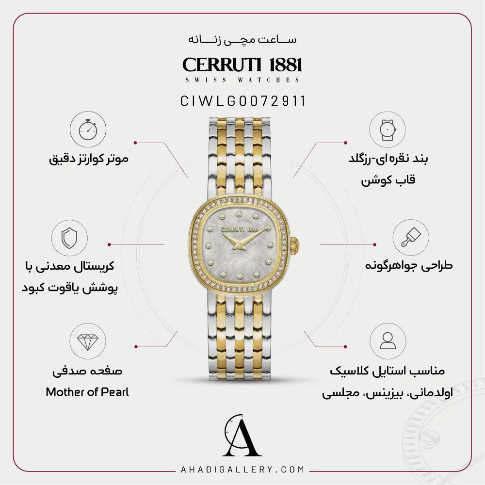 مشخصات ساعت مچی چروتی مدل CIWLG0072911