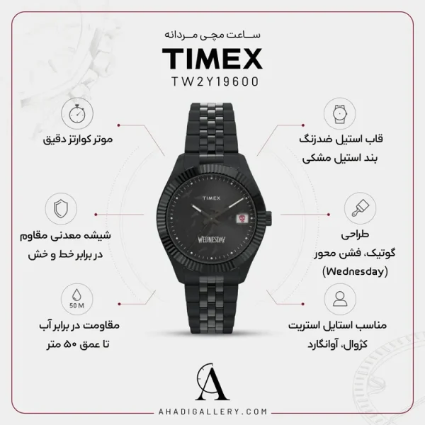 مشخصات ساعت تایمکس مدل TW2Y19600