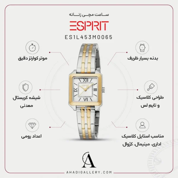 مشخصات ساعت مچی اسپریت مدل ES1L453M0065